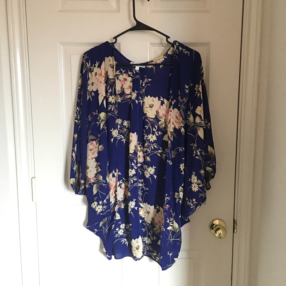 Boho floral kimono